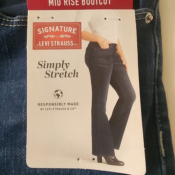 Levi Strauss Simply Stretch Mid Rise Bootcut Jeans NEW WITH TAGS size 6M - Picture 2 of 6